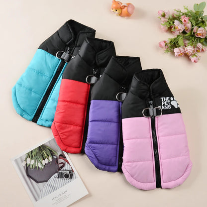 Warm Winter Pet Clothes Windproof Dog Jacket Coat For Small Big Dogs Labrador Costume French Bulldog Golden Retriever Outfits