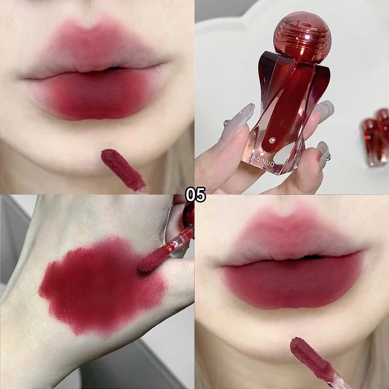 Artistic Soft Mist Mousse Lip Glaze Velvet Matte Lipstick Holding Makeup Not Easy to Sticky Cosmetics Lipstick Beauty Trend Shop