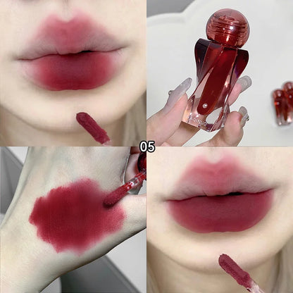 Artistic Soft Mist Mousse Lip Glaze Velvet Matte Lipstick Holding Makeup Not Easy to Sticky Cosmetics Lipstick Beauty Trend Shop