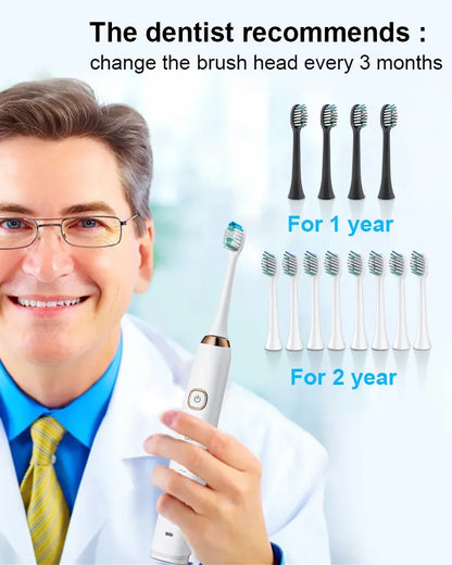 Sonic Electric Toothbrush Smart Ultrasonic Dental Teeth Whitening Rechargeable Adult Tooth Brush Sarmocare S100 With8 Brush Head Beauty World Shop