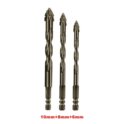 High-Four-edged serrated eccentric drill for dry drilling of ceramic tiles, glass, marble, concrete, stainless steel drill bits Beauty World Shop