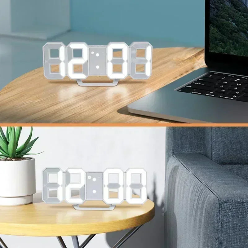 Digital Wall Clock Desk Watches Electronic Alarm Modern Home Decoration for Bedroom Decor Interior Led Table Clocks Living Room Beauty World Shop