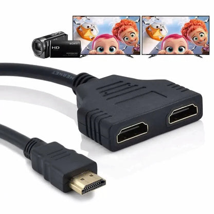 Hdmi Compatible Splitter Cable Video Switch Adapter Output Hub X Box Ps3 4 Dvd Hdtv Pc Laptop TV Hd 1080p 1 Input 2 Beauty World Shop