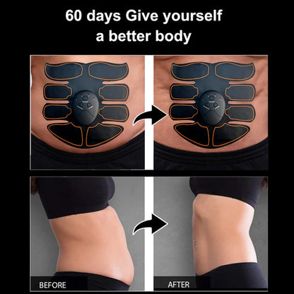 New EMS Muscel Stimulator Abdominal Arm Leg Neck Trainer Muscle Toner Body Training Slimming Massager Fitness Use With Battery Beauty World Shop