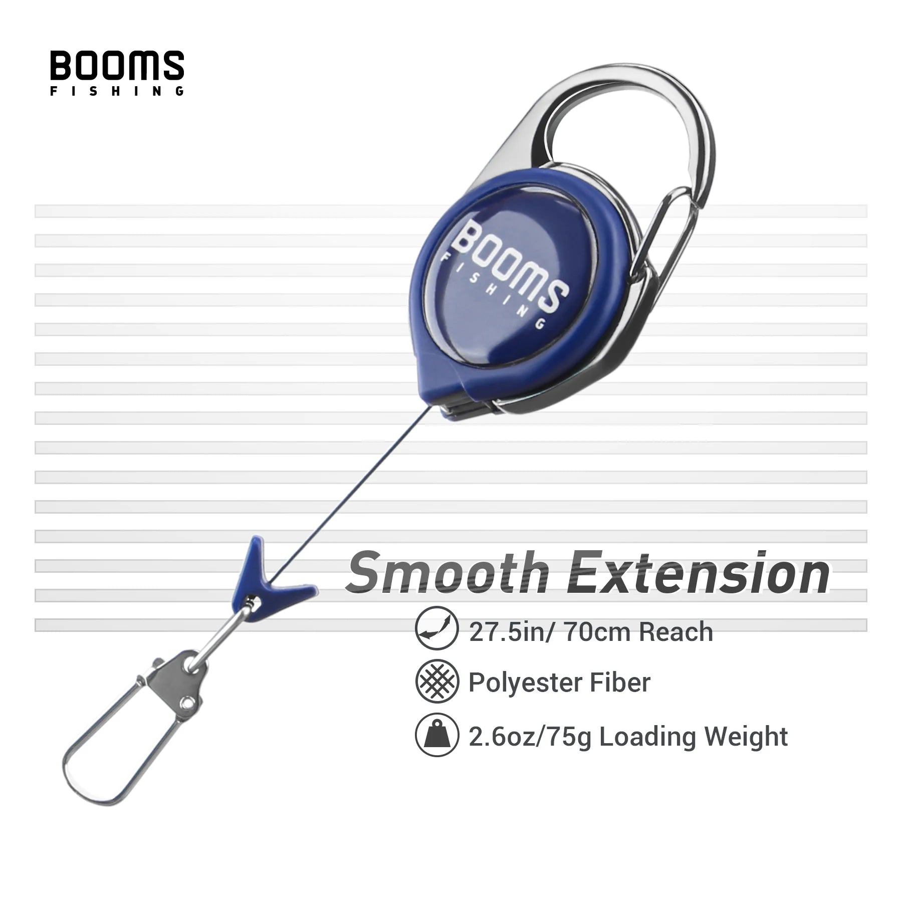 Booms Fishing Retractable Key Chain 2pcs with Antirust Spring Easy Release Badge Holder Fly Fishing Zinger Retractor Accessories Beauty World Shop