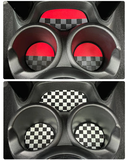 Union Jack Coffee Cushion Storage Groove Protect Coaster Car Cup Anti Slip Pad Mat For MINI Cooper F55 F56 F54 F60 Accessories Beauty World Shop