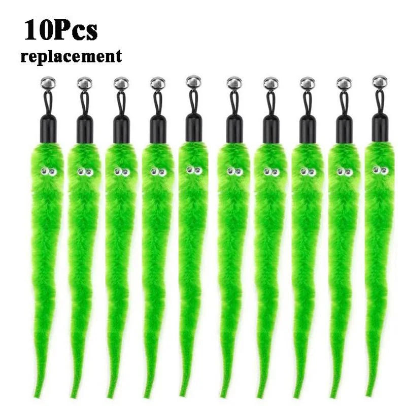 Replace Plush Cat Toy Accessories Worms Replacement Head Funny Cat Stick Pet Toys 5/10/6/11 Pcs Beauty World Shop