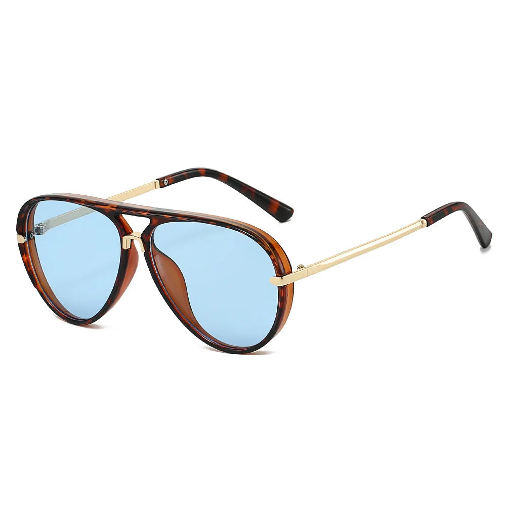 Trendy Oversized Pilot Sunglasses Women Men Vintage Retro Classic Designer Sun Glasses UV400 Protection Fashion Ladies Shades Beauty World Shop