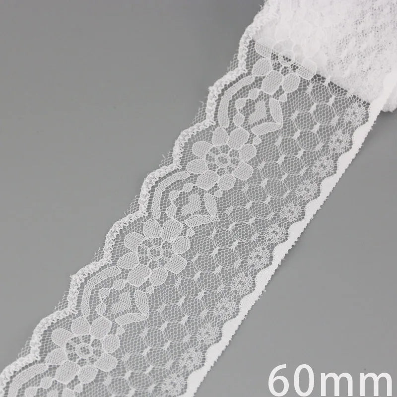 (5 yards/roll) white Lace ribbon fabric Webbing Decoration Lovely gift packing polyester Material Home Accessories Store