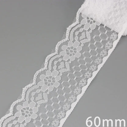(5 yards/roll) white Lace ribbon fabric Webbing Decoration Lovely gift packing polyester Material Home Accessories Store