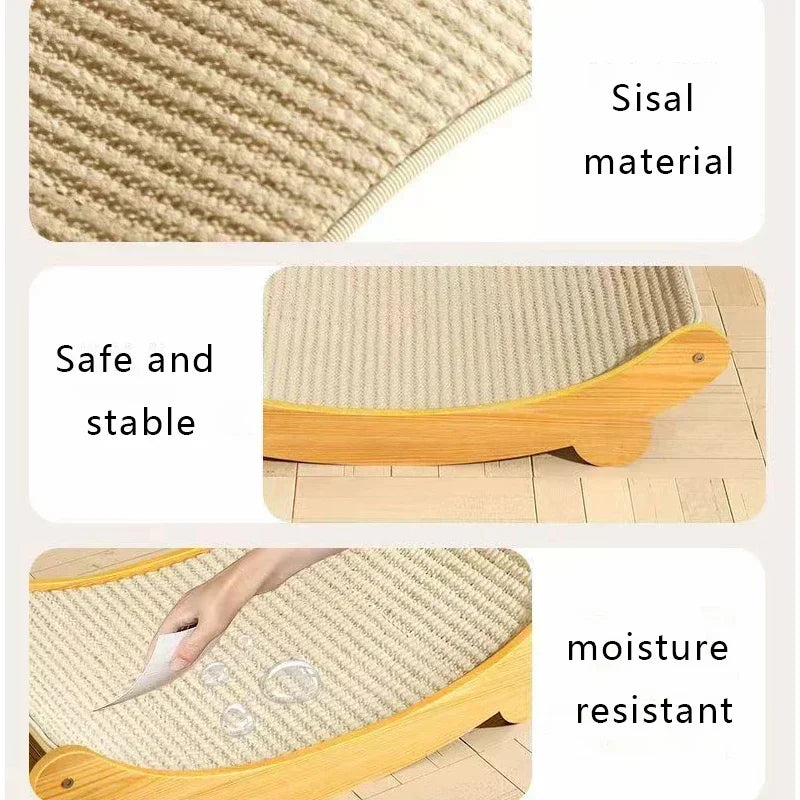 Wooden Cat Scratching Pads Multifuction Cats Sleeping Bed Detachable Wear-resistant Cat Scratch Board Kitten Grinding Cats Toys Beauty World Shop