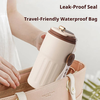 450ML Stainless Steel Thermo Water Bottle LED Temperature Display Coffee Cup Keep Cold and Heat Thermal Mug Travel Vacuum Flask Beauty World Shop