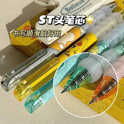 5pcs Pokemon Pen Set Pikachu Squirtle Charmander, Press Gel Pen Cute Anime School Office Supplies Stationery Gift for Kids Beauty World Shop