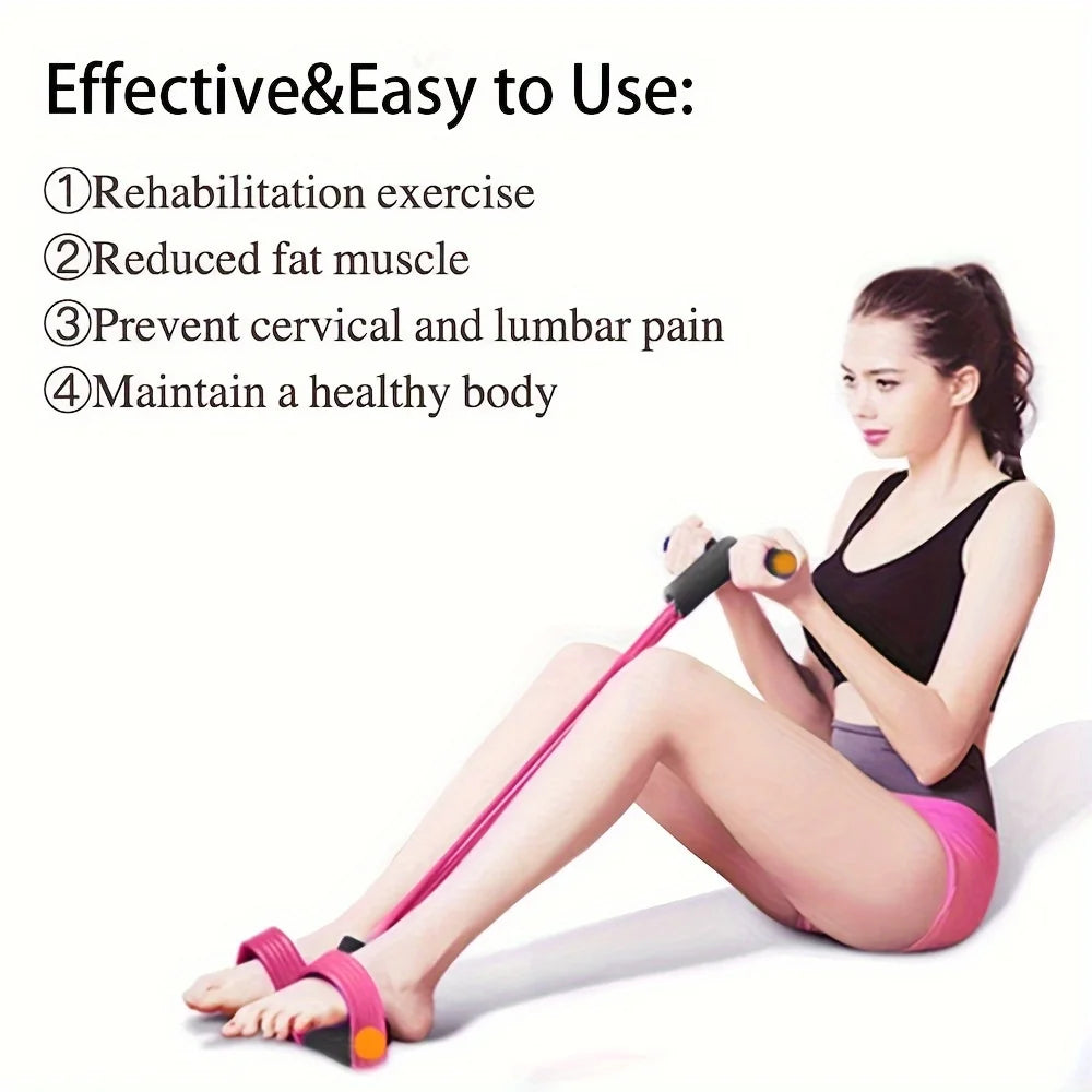 6-Tube Resistance Band, Multi-Functional Elastic Yoga Pull Rope for Arms, Legs, Waist & Abs, Durable Latex Fitness Equipment Beauty World Shop