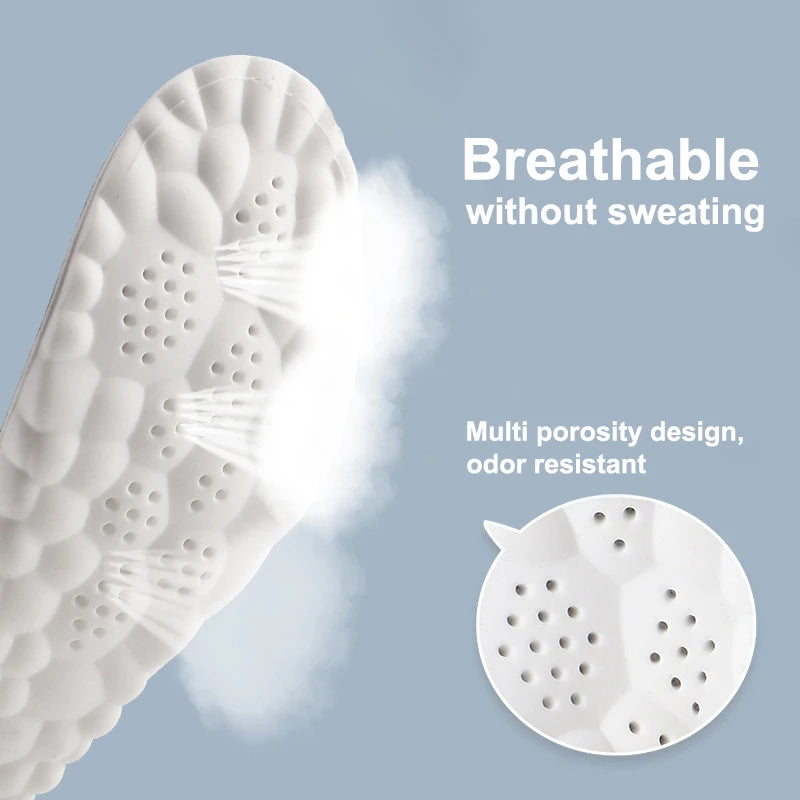1Pair/2Pairs/4Pairs High Elasticity Latex Sport Insoles Soft Shoe Pads Arch Support Orthotic Insoles Breathable Deodorant Insole Beauty World Shop