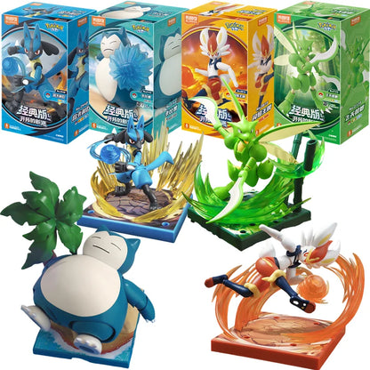 Blokees Pokemon Adventure Prologue Snorlax Cinderace Scyther Lucario Monster Action Figure Model Assembling Toys Birthday Gifts Beauty World Shop