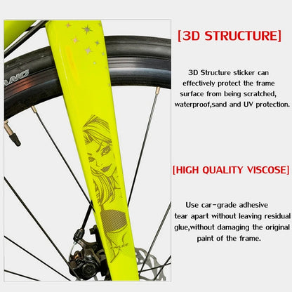 ENLEE The New Removeable Sticker Road Bicycle Paster Guard Cover 3D MTB Mountain Bike Scratch-Resistant Protect Frame Protector Beauty World Shop