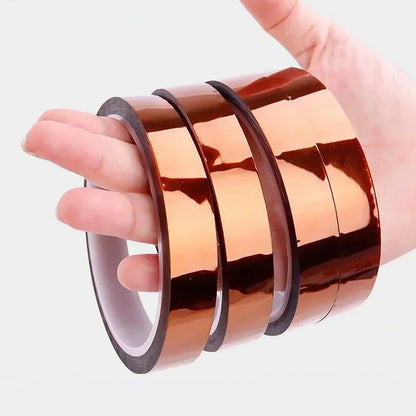 5-40mm Kapton Tape Polyimide Adhesive Insulating Adhesive Tape Каптоновый Скотч Heat Tape for Board Protection Beauty World Shop
