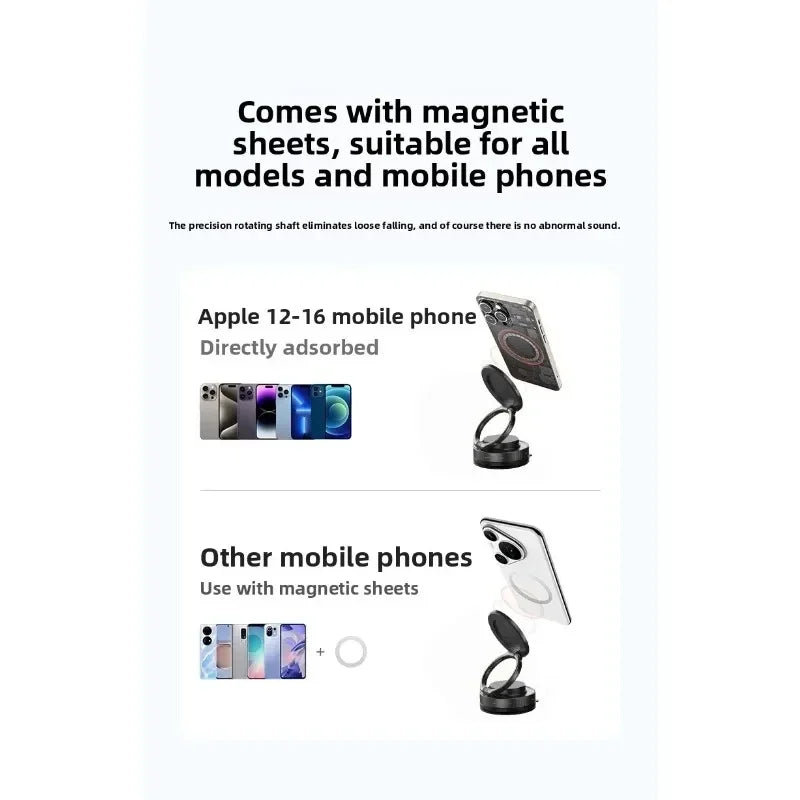 T30 Vacuum Magnetic Phone Holder Stand, for Magsafe Suction Cup Phone MountAdjustable Swivel Lock, for Your Car/Gym/Mirror Beauty Trend Shop