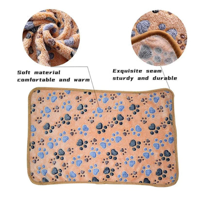 Dog Blankets Cat Soft Fluffy Fleece Pet Blanket Warm Cute Print Design Puppy Kitten Doggy Paw Small