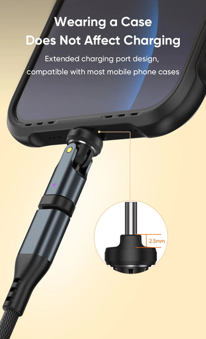 AUFU PD240W USB C to Type C OTG Adapter 540 Rotation 5A Fast Charge Cable Converter for iPhone 16 MacBook Samsung Xiaomi Laptop Beauty World Shop
