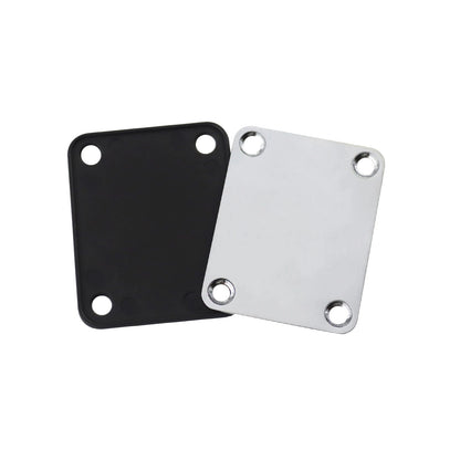 1Set  Bass Guitar Neck Plate,Electric Guitar Neck Joint Connecting Strengthen Plate with Plastic Back Plate & Mounting Screws Beauty World Shop