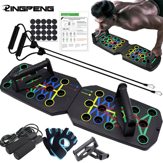 Push-up Board Set Portable Multifunctional Push-up Bar Foldable Fitness Equipment For Chest Abdomen Arms/Back Training Beauty World Shop