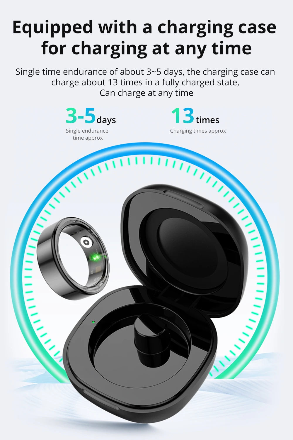 2024 COLMI R02 Smart Ring with Charging Case for Men Women, Battery Life, 39 Days, Health Monitor, 5ATM Waterproof Beauty World Shop