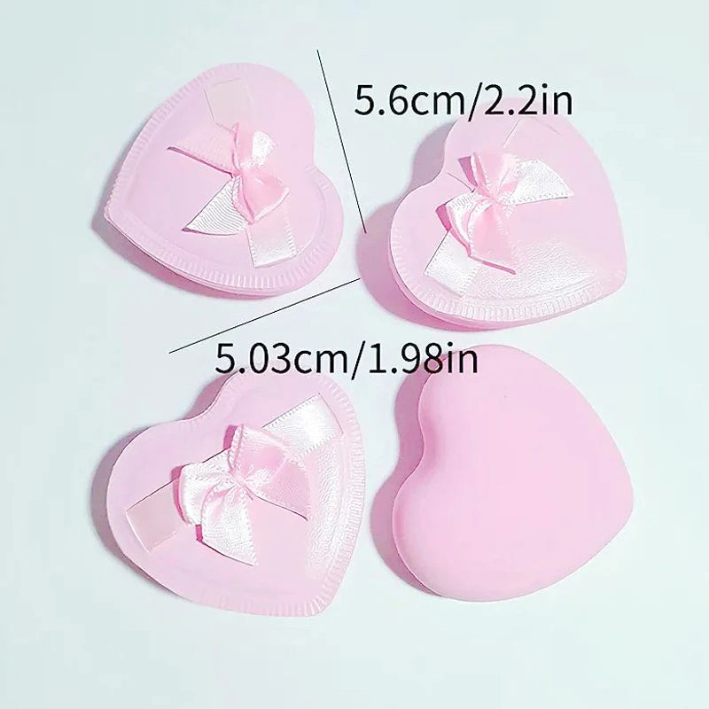 2pcs Heart Bow Makeup Powder Puffs That Can Be Used In Both Dry And Wet Combinations Cotton Candy Air Cushion Powder Puff Beauty World Shop