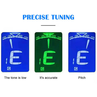 Gitaar Tuner Apparaat 12-Tone Ukelele Bas Viool Tuner Draagbare Automatische Trillingen Transmissie Instrument Tuner Accessoire Beauty Trend Shop