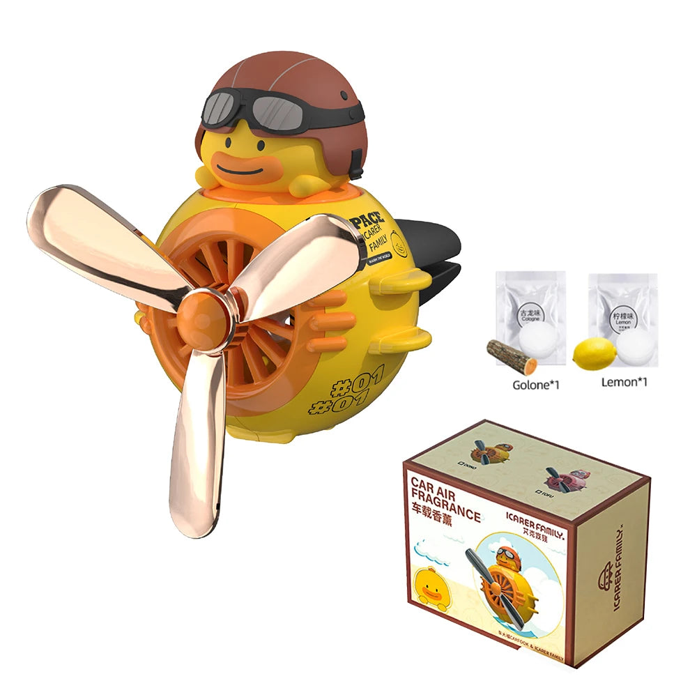 Cool Bear Pilot Car Air Freshener Rotating Propeller Air Outlet Perfume Fragrance Flavoring 자동차 공기 청정기 Accessories 방향제 차량용 Beauty World Shop