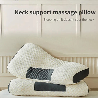 New Soybean Fiber Cervical Orthopedic Neck Pillow - Massage SPA Pillow for Household Sleep & Neck Protection