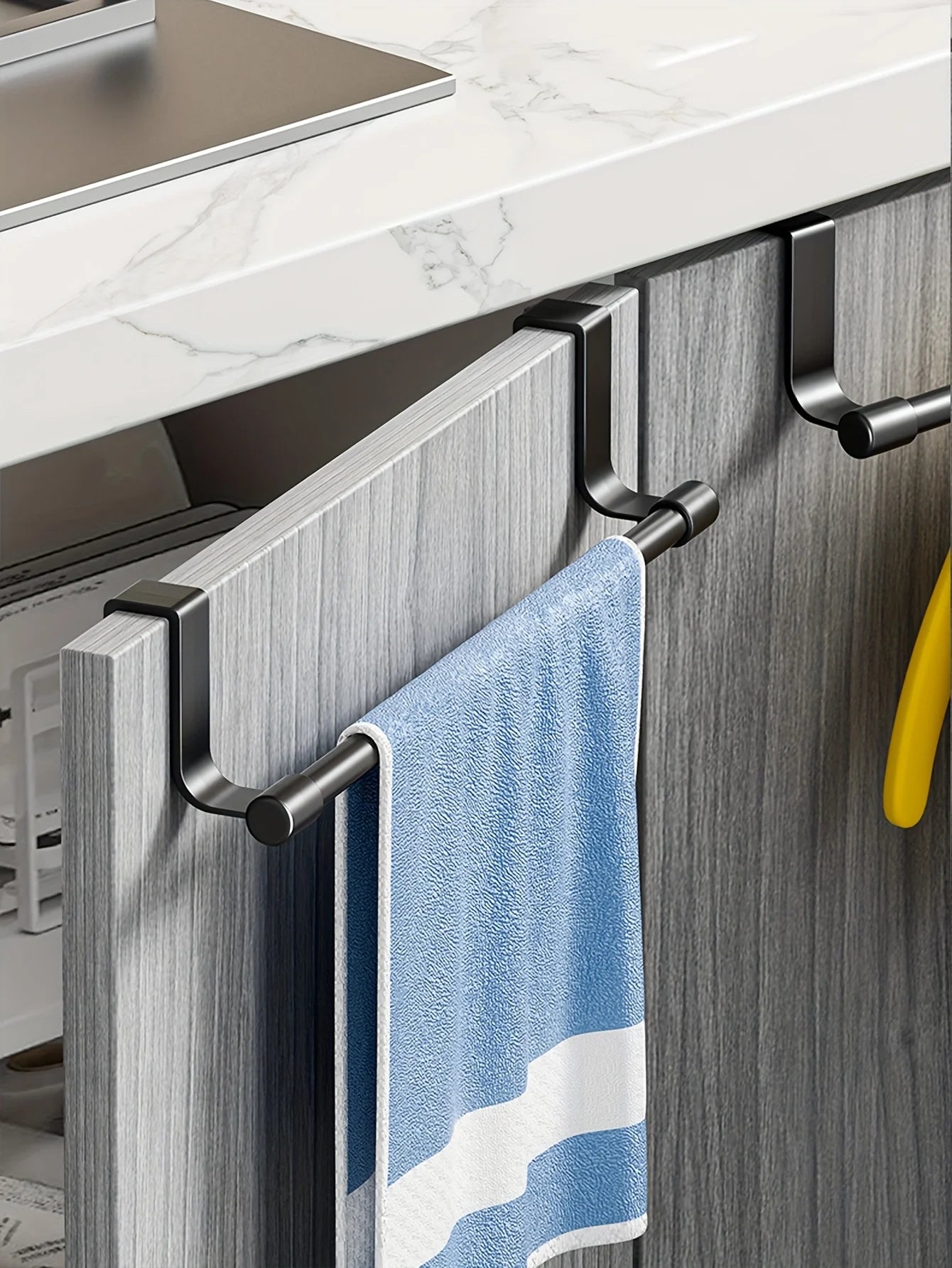 Wall Mounted Kitchen Cabinet Towel Rack - A Space Saving Cloth Rack Suitable for Homes and Bathrooms,No Drilling Required Beauty World Shop