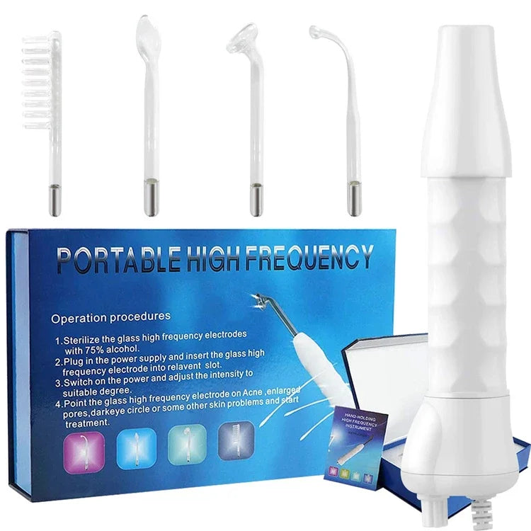 4 In 1 Handheld Electric For Face Skin Beauty Tools Portable High Frequency Facial Therapy Wand Acne Treatment Machine Neon Wand Beauty World Shop