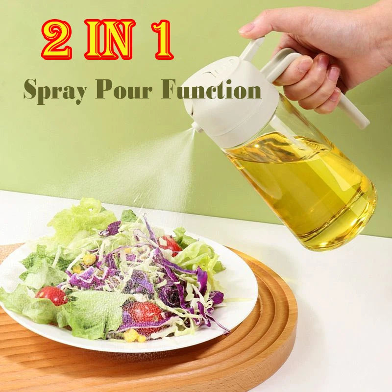 2in1 Kitchen Spray Oil Dispenser Oil Sprayer Polisher Or Only Brush Spray for Air Fryer Salad Grilling Roasting Cooking Kitchen Beauty World Shop