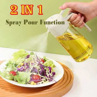 2in1 Kitchen Spray Oil Dispenser Oil Sprayer Polisher Or Only Brush Spray for Air Fryer Salad Grilling Roasting Cooking Kitchen Beauty World Shop