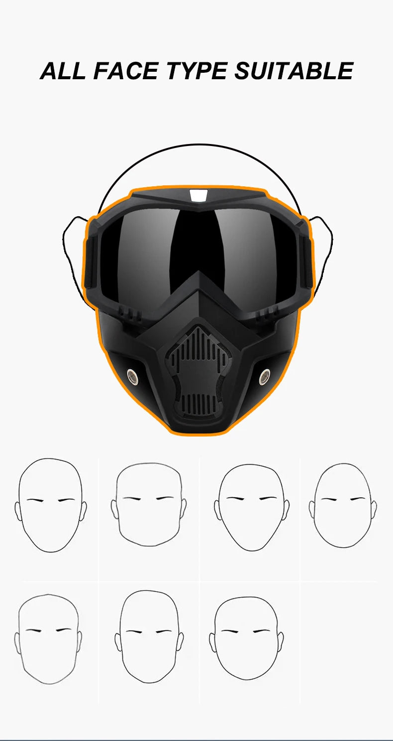 Outdoor Sport Windproof Mask Goggle HD Motorcycle Glasses Snowboard Eyewear Riding Motocross Summer UV Protection Sunglasses Beauty World Shop