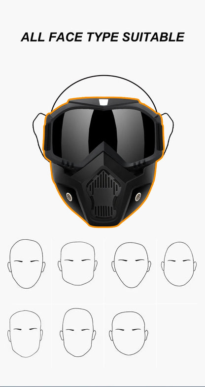 Outdoor Sport Windproof Mask Goggle HD Motorcycle Glasses Snowboard Eyewear Riding Motocross Summer UV Protection Sunglasses Beauty World Shop