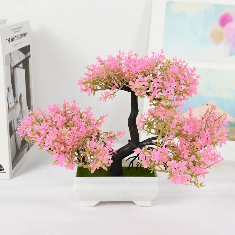 Artificial Plants Bonsai Small Tree Pot Fake Plant Flowers Potted Ornaments For Home Room Table Decoration Hotel Garden Decor Beauty World Shop