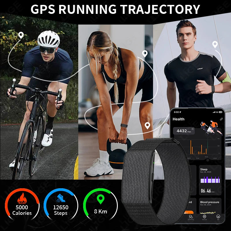 LIGE NO Screen Smart Wristbands With Heart Rate Sleep AI Health Monitor Report Smart Bracelet Incoming Call Notification Watches Beauty World Shop