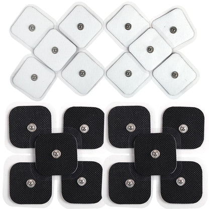 10/20/50pcs Non-woven Electrode Pads 4x4cm Snap On Replacement For Tens Acupuncture Digital Machine Slimming Massager Therapy Beauty World Shop