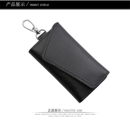 New Genuine Leather Keychain Men Key holder key organizer Pouch Car Key pouch Wallet Housekeeper Key Case Mini Card Bag Beauty World Shop