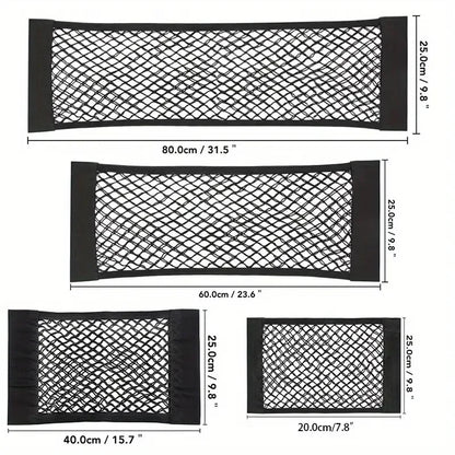 Universal Car Storage Bag Double Mesh Trunk Storage Net Car Built-in Storage Bag Car Fire Extinguisher Fixed Net Anti-Slip Beauty World Shop
