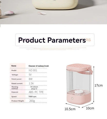 2025 New USB Electric Makeup Brush Cleaner Rechargeable Makeup Brushes Cleaning Tool Automatic Makeup Brush Cleaning Stand Devic