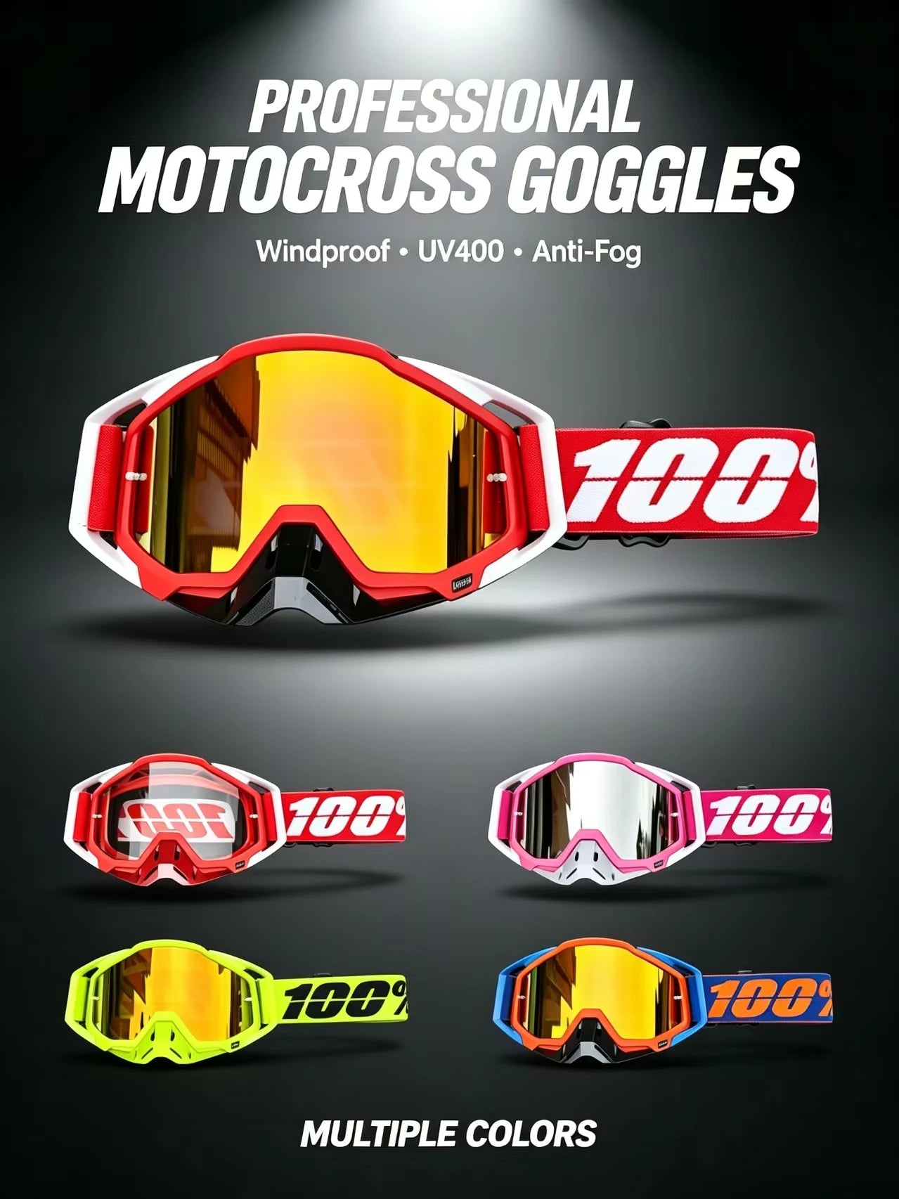 Off-road Goggles Motocross Glasses Motorcycle Sunglasses Man MTB ATV Mask Windproof Protection Skiing Cycling Racing Goggles Beauty World Shop