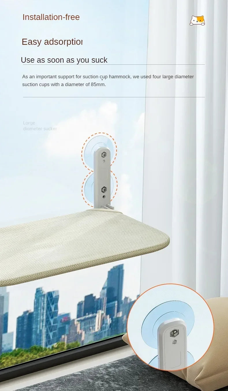 Cat Hammock Super Suction Cup Swing Winter Sun Can Be Removed And Washed Mattress Windowsill Glass Hanging Bed Pet Supplies