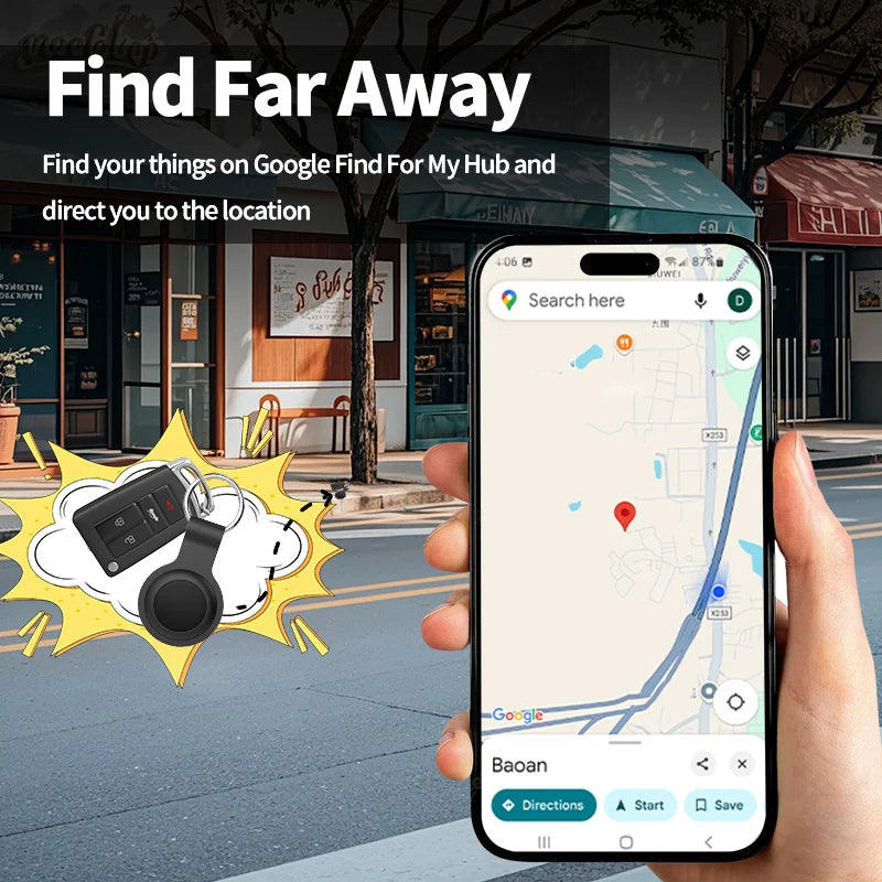 Smart Android Tracker Work with Google's Find Hub App for Samsung Moto Finder Items Security Locator Protective Shell Optional Beauty World Shop