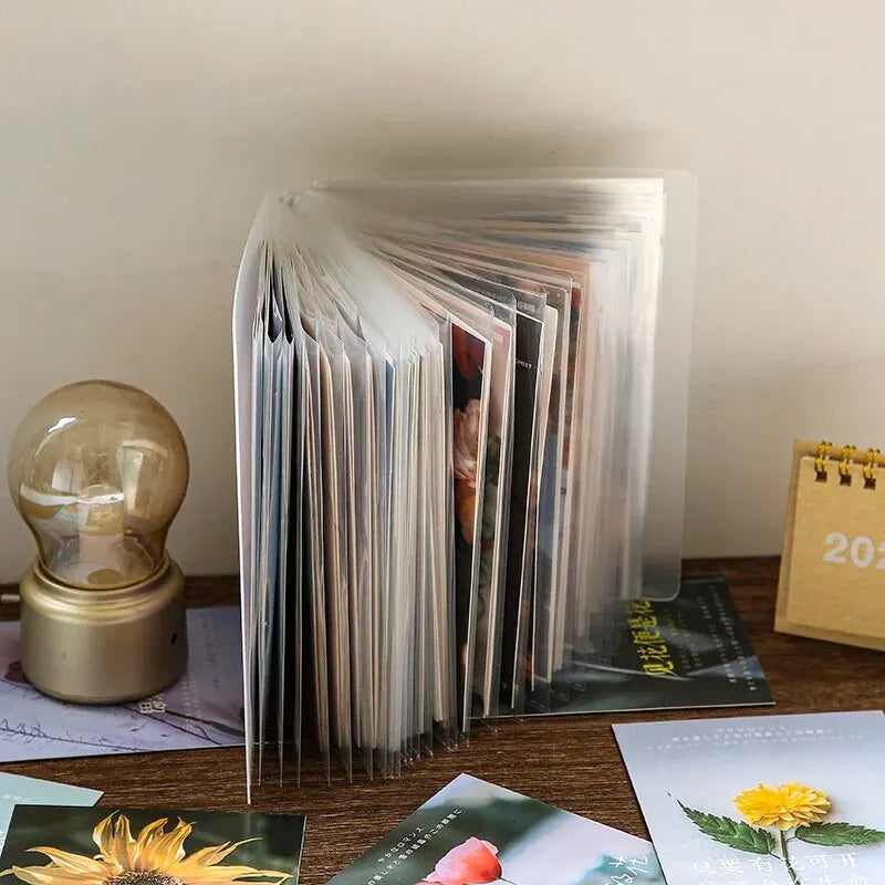 40pcs/book A6 Storage Booklet Simple Large-Capacity Waterproof Photo Storage Book High Quality PP Material Beauty World Shop