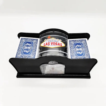 Manual Card Shuffler 2 Deck with Hand Crank, Card Shuffler for Blackjack, UNO, Poker, Playing Card Dealer Machine Manual Card Beauty World Shop