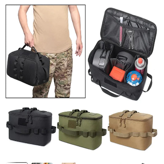 Outdoor Camping Storage Bag Basket Gas Stove Canister Pot Carry Bag Sack Picnic Bag Cookware Utensils Organizer Beauty World Shop